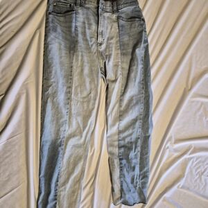Abercrombie & Fitch Light Blue Ankle Straight Ultra High Rise Jeans - Curve LOVE
